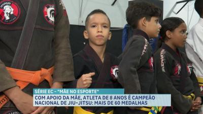 Série EC: criança de 8 anos é campeão em diversas competições de Jiu-Jitsu