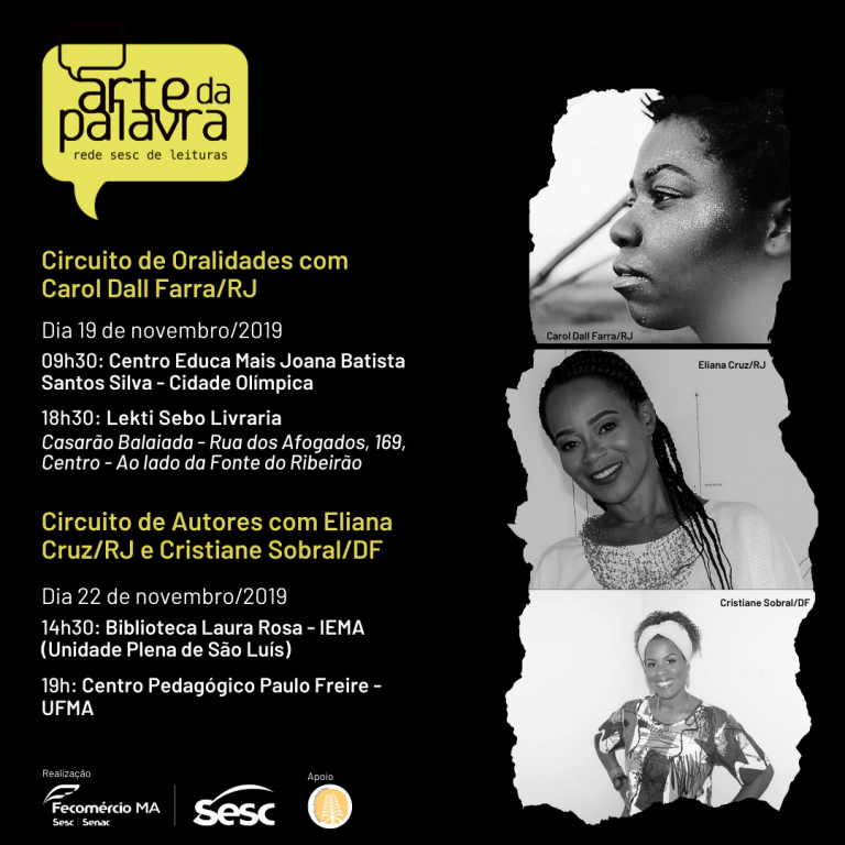 Circuito traz para São Luís escritoras e rapper consagradas nacionalmente