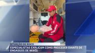 Saiba como agir em caso de engasgo em bebês 
