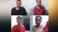 Suspeitos do crime de saidinha bancária são conduzidos pela polícia