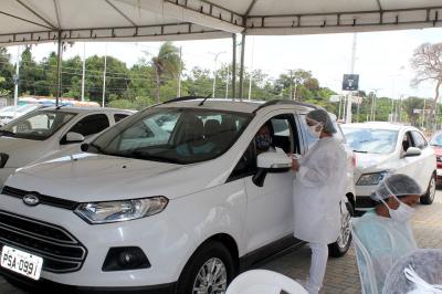 Covid-19: drive-thru para testes completa 15 dias de funcionamento em São Luís