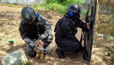 PM detona granada de mão encontrada no bairro Planalto Anil