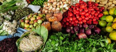 Alimentos, frutas e verduras. Queda na agricultura.