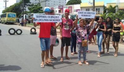 Família realiza protesto pela morte de jovem em São Luís