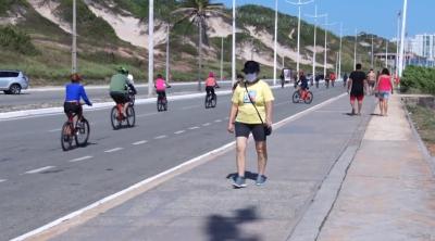 Av. Litorânea é interditada para práticas esportivas aos domingos