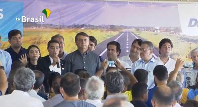 Jair Bolsonaro visita obras da BR-135, no Maranhão