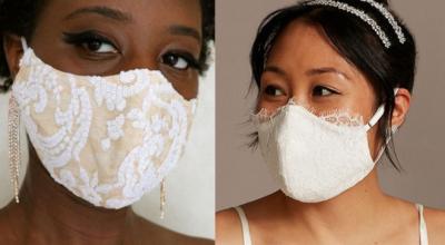 Contra covid-19, marcas fazem máscaras especiais para noivas