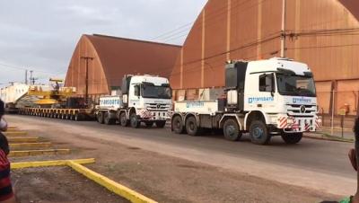 PRF inicia transporte de mega turbina no Maranhão
