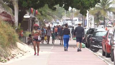 Fim de semana: praias cheias e pessoas sem máscaras em São Luís