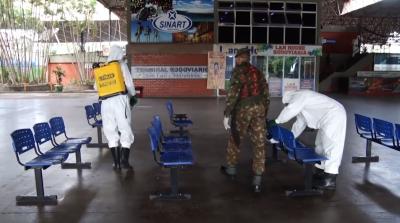 Exército realiza higienização na Rodoviária de São Luís