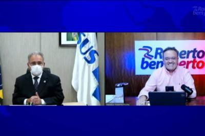 Em live de Roberto Rocha, ministro anuncia que a Fiocruz produzirá AstraZeneca