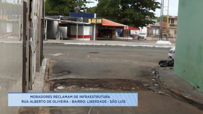 Moradores sofrem com obra inacabada no bairro Liberdade