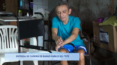 Balanço Geral atende apelo e entrega cadeira de banho; confira