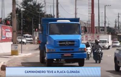 Caminhão tem placa clona e recebe multas por excesso de velocidade de outro estado