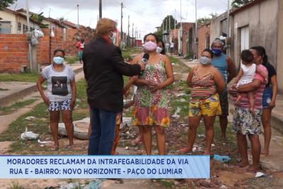 Moradores reclamam de infraestrutura no bairro Novo Horizonte
