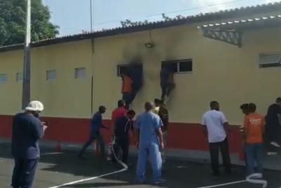 Incêndio atinge Hospital Aquiles Lisboa nesta terça-feira (2)