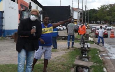 Morador reclama de galeria entupida no bairro Sacavém