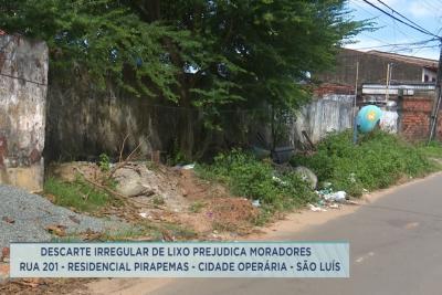 Morador denuncia descarte irregular de lixo em São Luís