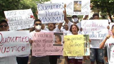 Família e amigos de vítima de feminicídio protestam em Imperatriz