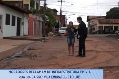 Moradores reclamam de pavimentação na Vila Embratel