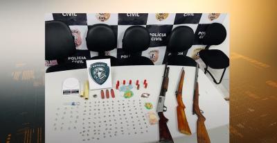 Operação apreende armas e drogas em Presidente Juscelino