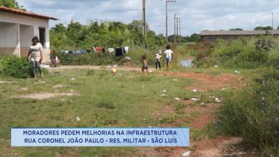 Morador reclama de buracos e lama no Residencial Militar
