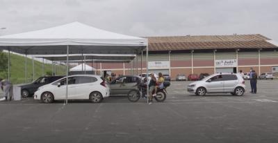 Complexo Castelão tem sistema drive-thru de testagem da Covid-19