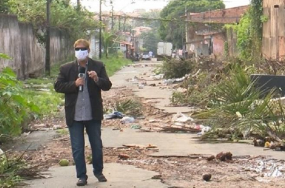 Lixo e buracos deixam via intrafegável em bairro de São Luís 