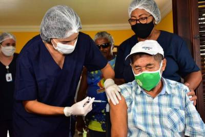 São Luís:idosos em instituições de longa permanência recebem vacina contra Covid