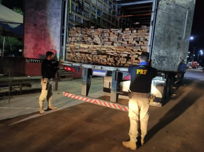 PRF apreende 347 m³ de madeira ilegal em rodovias do MA durante Semana Santa