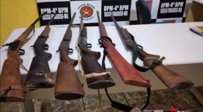 Sete armas de fogo são apreendidas em Tasso Fragoso