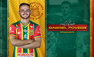 Sampaio Corrêa anuncia contração do atacante Gabriel Poveda