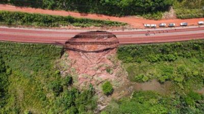 Erosão interrompe viagens na Estrada de Ferro Carajás