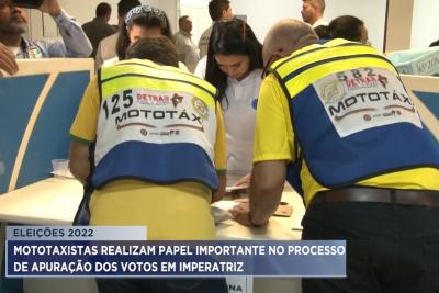 Imperatriz: mototaxistas auxiliam na apuração dos votos