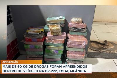Açailândia: PRF apreende mais de 60 kg de drogas na BR-222