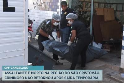 Suspeito de assalto é morto no bairro São Cristovão