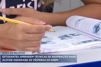 ENEM: estudantes aprendem técnicas de respiração antes das provas 