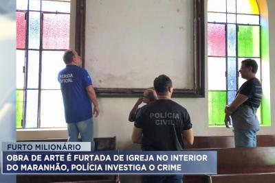 Barreirinhas: polícia busca suspeitos de roubo de pintura em igreja
