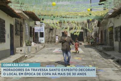 Copa: torcedores mantêm tradição de enfeitar ruas na Vila palmeira