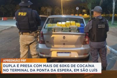 PRF apreende mais de 60 kg de cocaína na BR-135