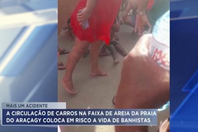 Criança é atropelada na faixa de areia da praia do Araçagi