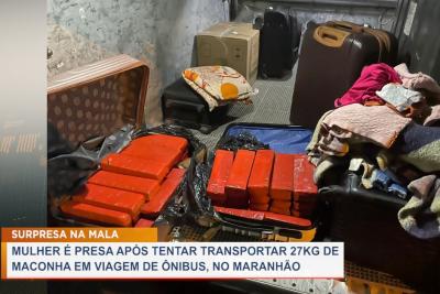 Polícia apreende 27 kg de drogas em ônibus na BR-010