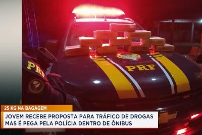 Porto Franco: PRF apreende 25 kg de maconha em ônibus de viagem