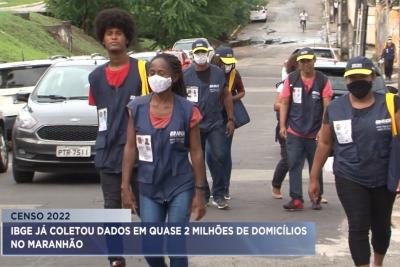 Censo 2022 já coletou dados em quase 2 milhões de domicílios no Maranhão