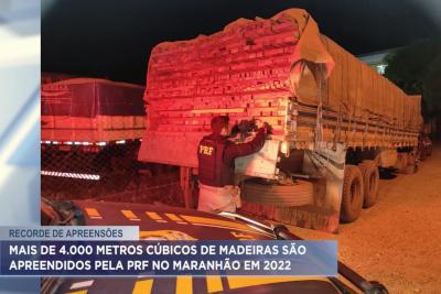 PRF: mais no 4000 metros cúbicos de madeira são apreendidos no MA