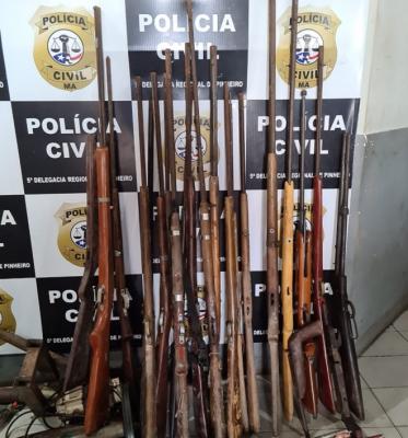 Polícia Civil fecha fábrica clandestina de arma de fogo no MA