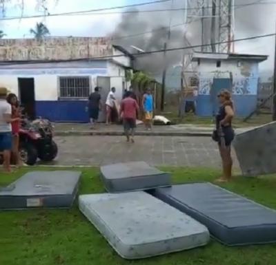 Alojamento da PMMA pega fogo na cidade de Santa Amaro