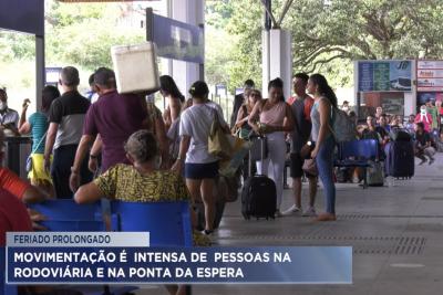 Feriado aumenta número de passageiros na Rodoviária e Ponta da Espera
