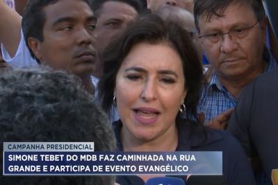 Candidata a Presidência da República, Simone Tebet cumpre agenda em São Luís
