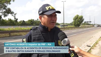 PRF registra mais de 15 acidentes nas rodovias do Maranhão nesse fim de semana